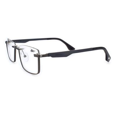 Armação Para Óculos de Grau Masculino Reebok Metal Quadrado Ônix